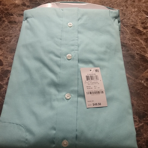 Nwt  Club Room dress shirt sea green - Picture 6 of 6